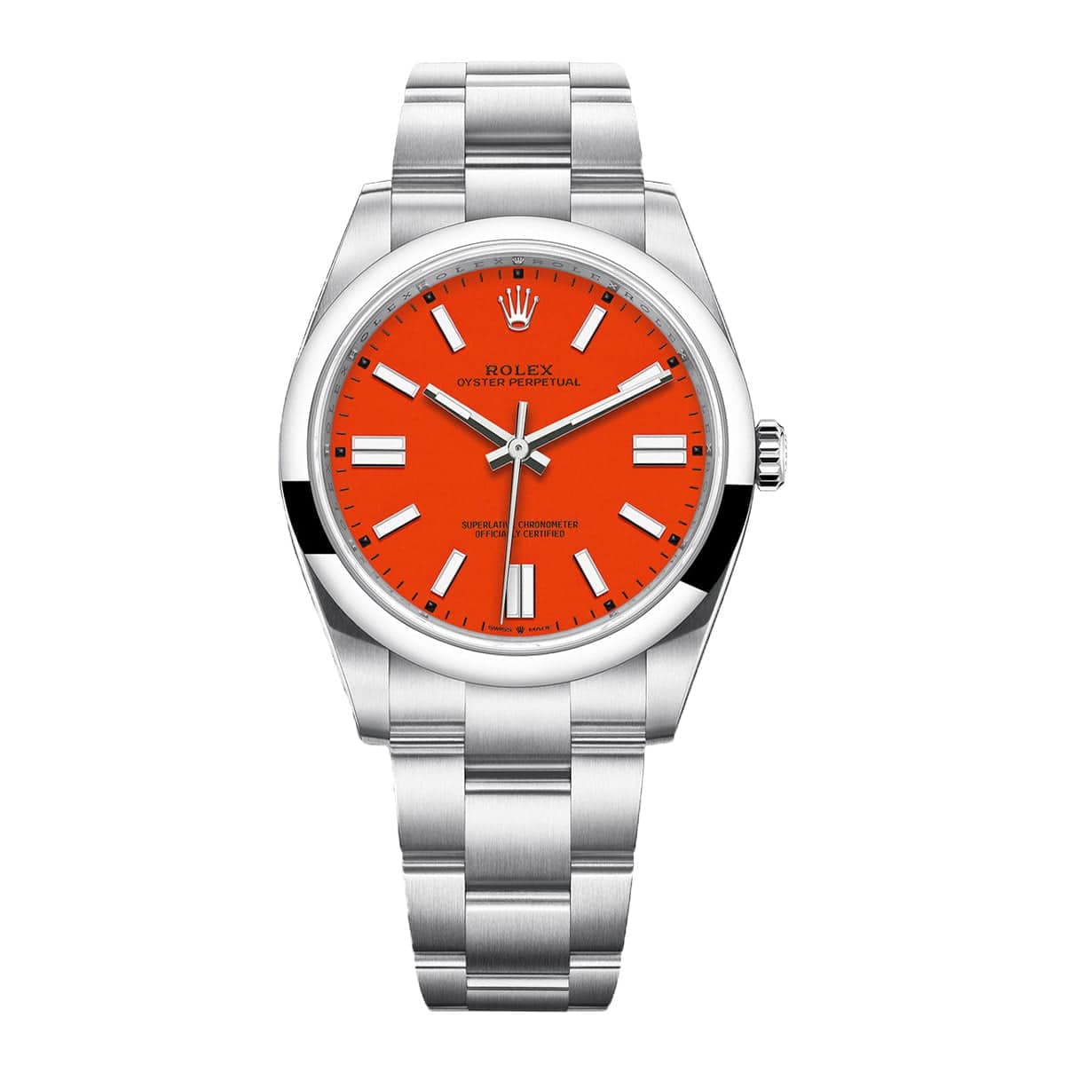 ساعت مردانه رولکس قرمز مدل OYSTER PERPETUAL + جعبه اصلی