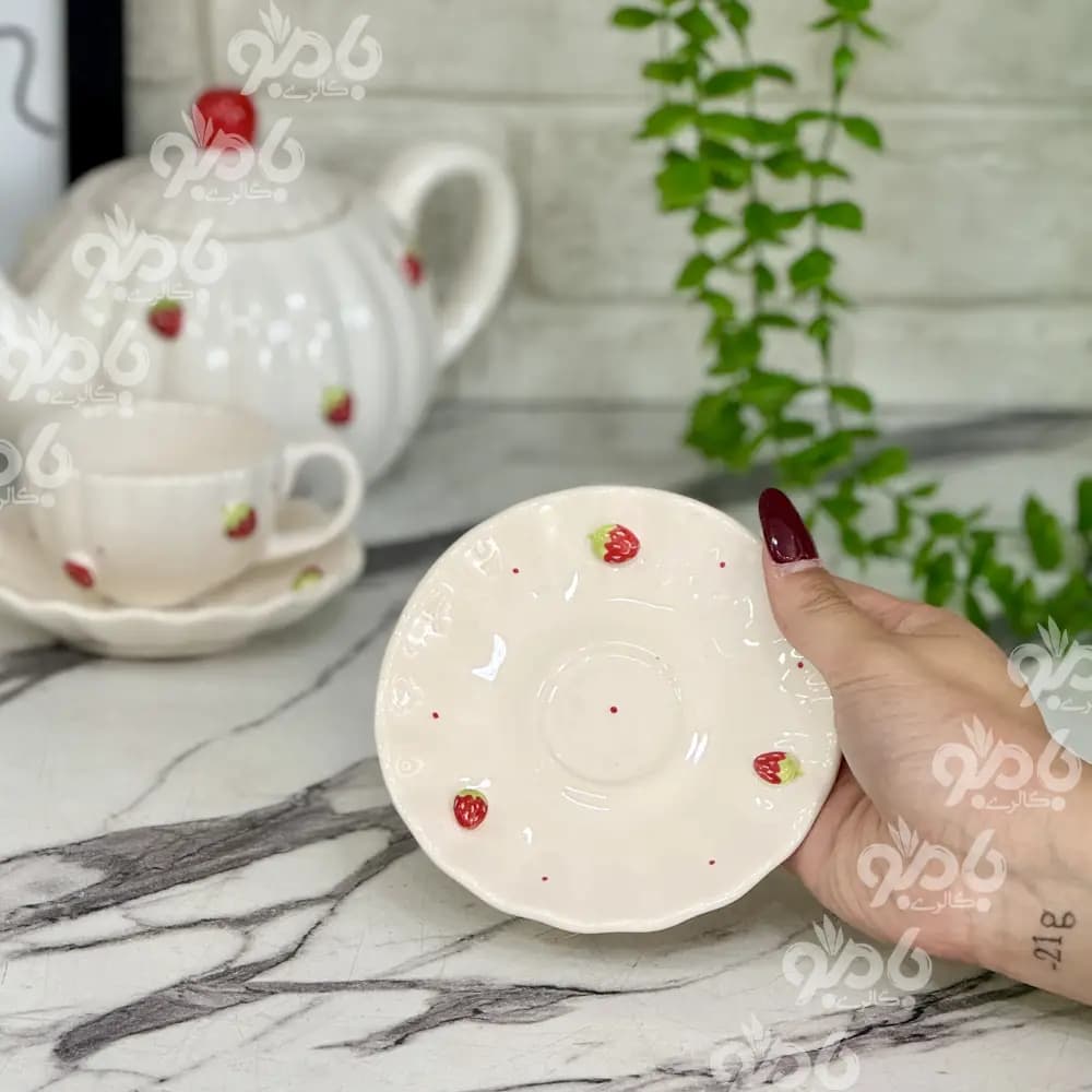 نعلبکی دالبری 12سانت توت فرنگی برجسته — تصویر ۲