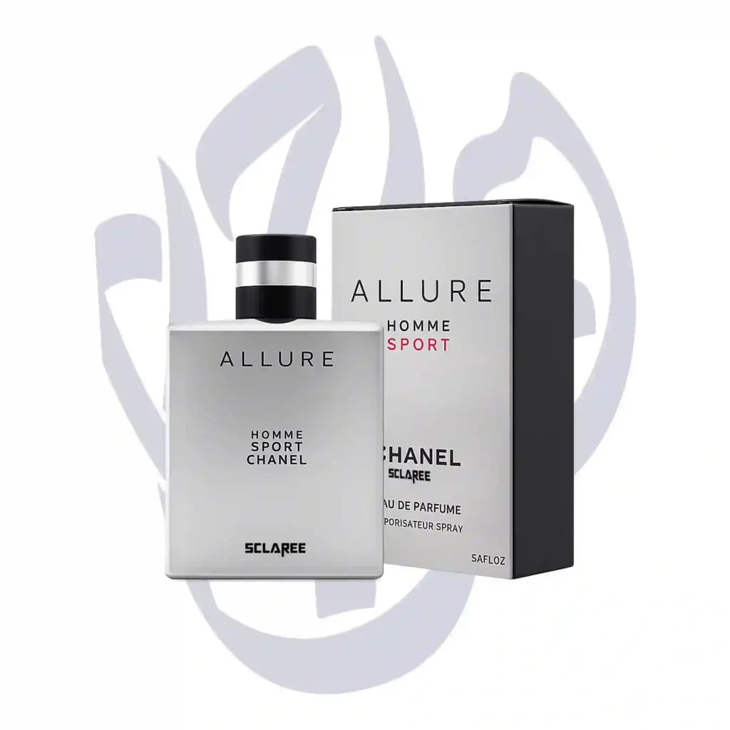 ادوپرفیوم مردانه اسکلاره Sclaree مدل الور هوم اسپرت Chanel Allure Homme Sport حجم 100 میلی لیتر طرح مارک — تصویر ۲
