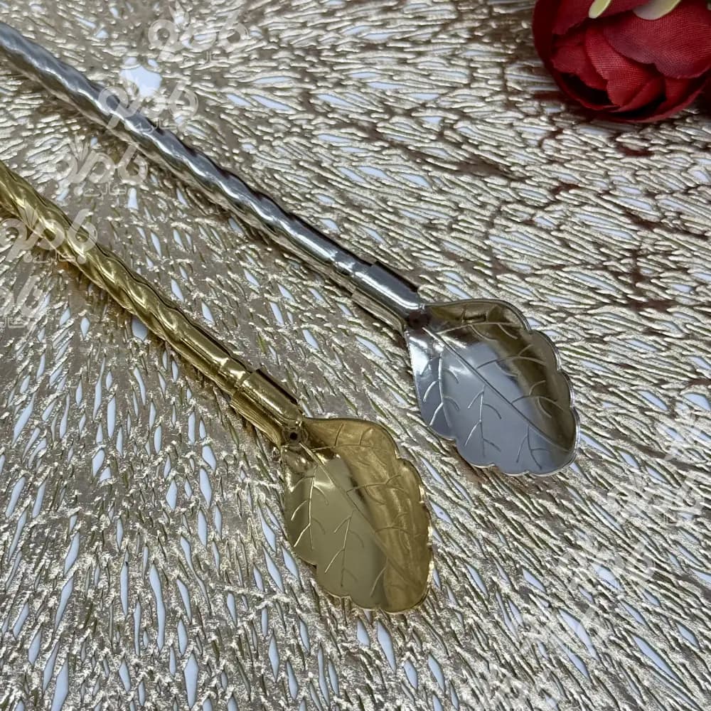 نی قاشقی استیل وارداتی برگ — تصویر ۳