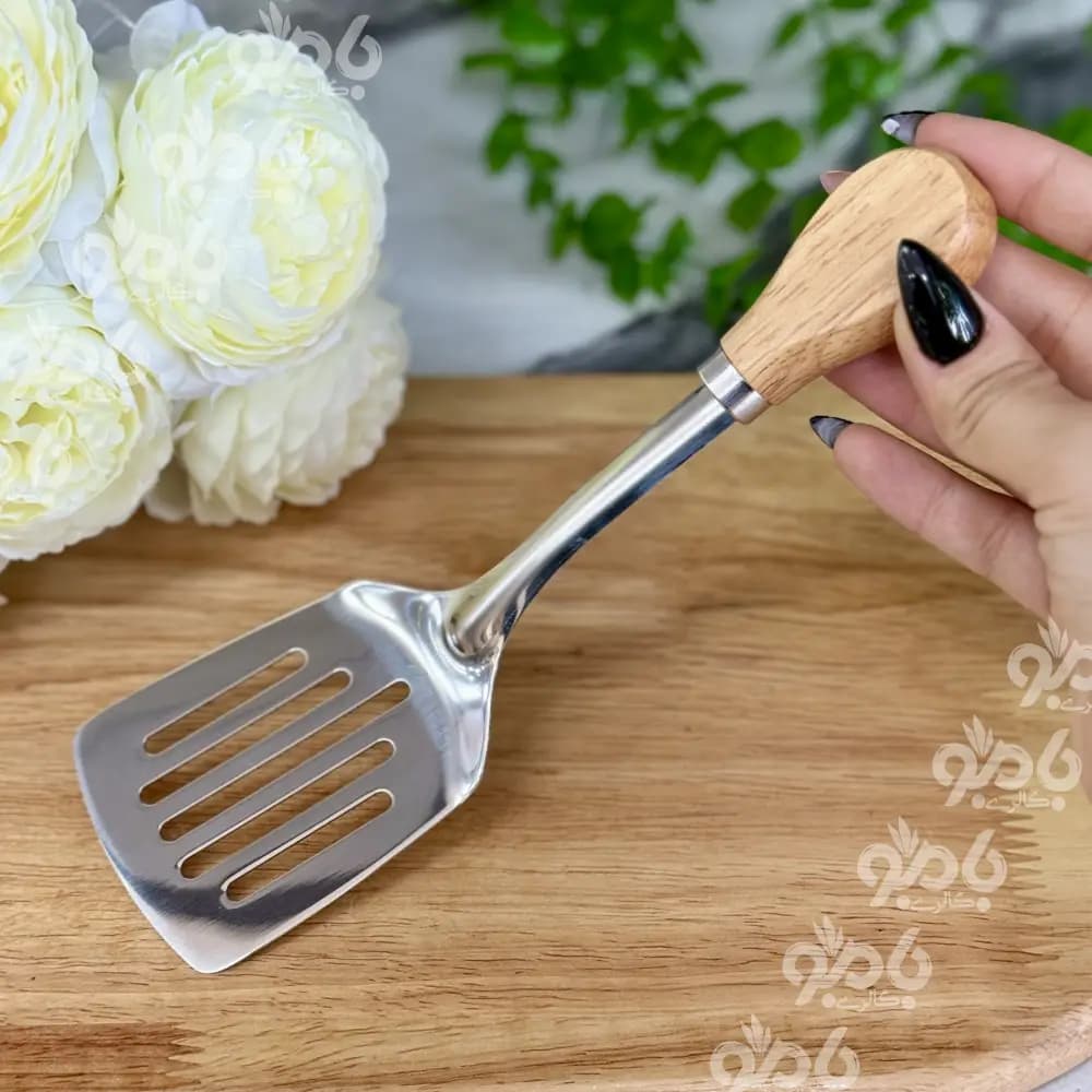 کفگیر پارویی ترمو چوبی استیل z66