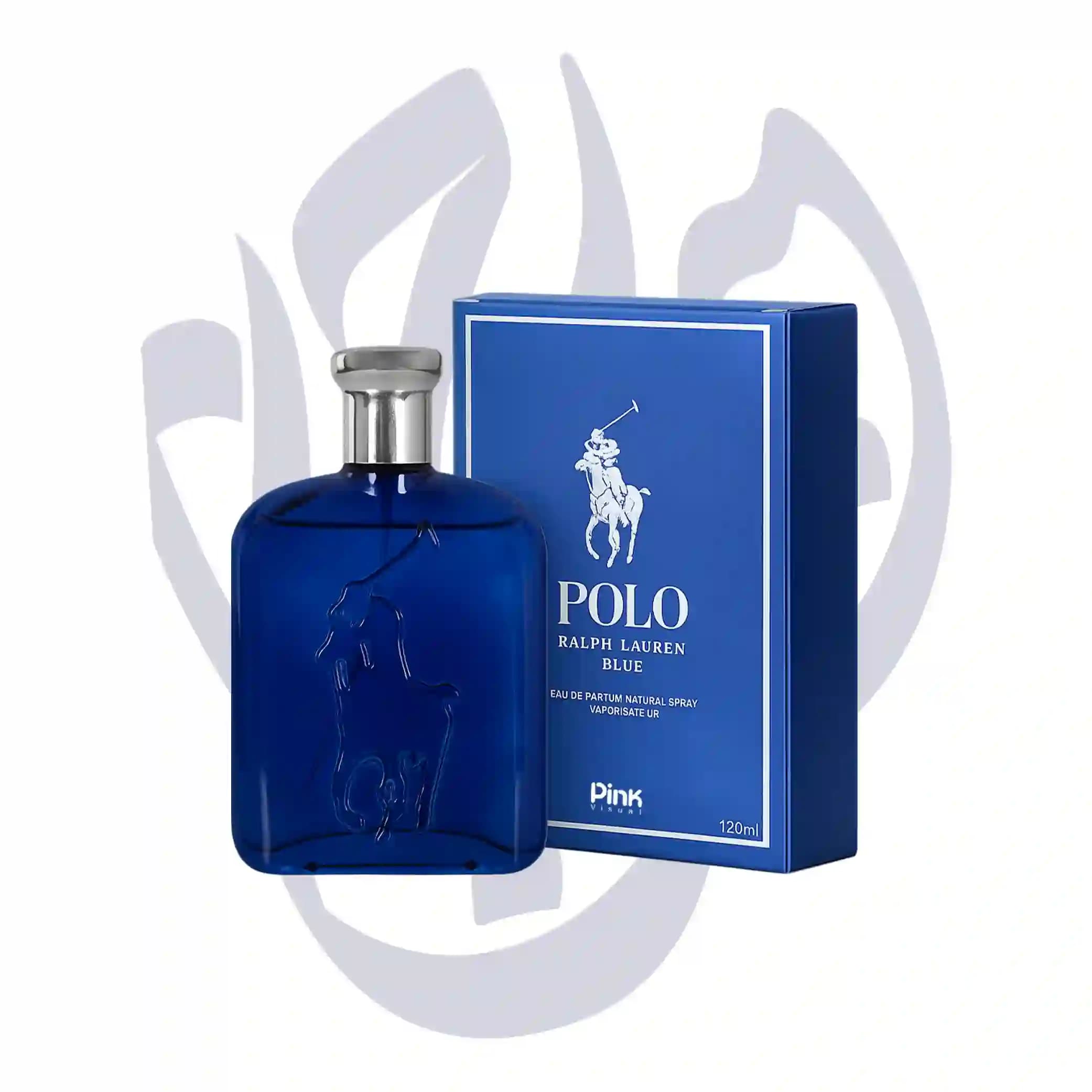 ادوپرفیوم مردانه پینک ویژوآل Pink مدل پلو بلو Polo Blue حجم 100 میلی لیتر طرح مارک