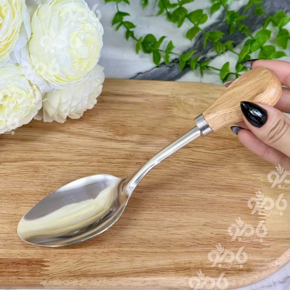 قاشق ساده ترمو چوبی استیل z67