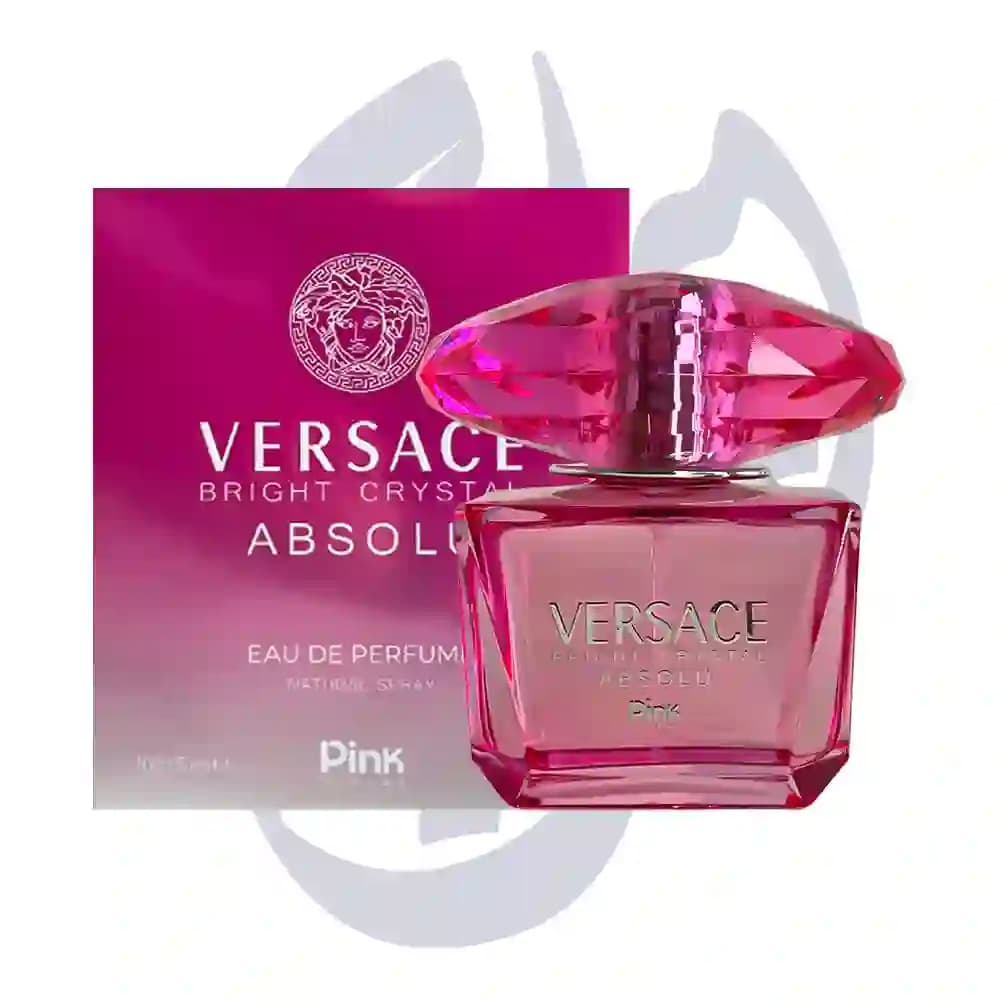ادوپرفیوم زنانه پینک ویژوآل Pink مدل ورساچه برایت کریستال ابسولو Versace Bright Crystal Absolu حجم 100 میلی لیتر طرح مارک