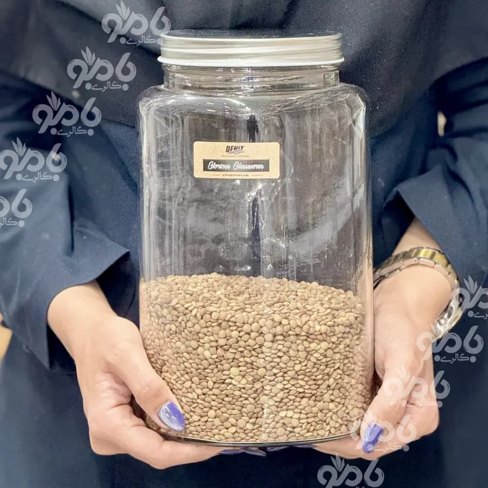 بانکه شیشه ای همه کاره سایدا درب فلزی 3کیلو — تصویر ۲