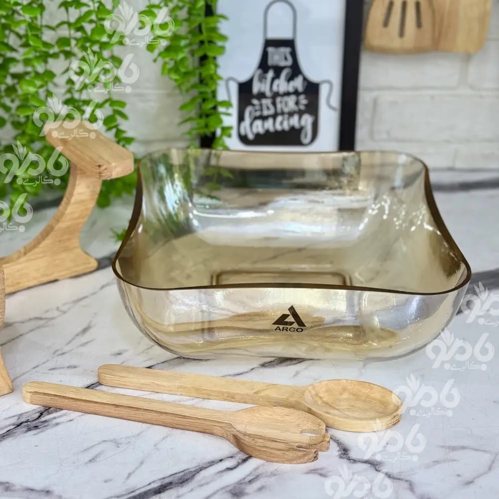 کاسه سالاد چوبی رابر4 گوش شامپاینی — تصویر ۳