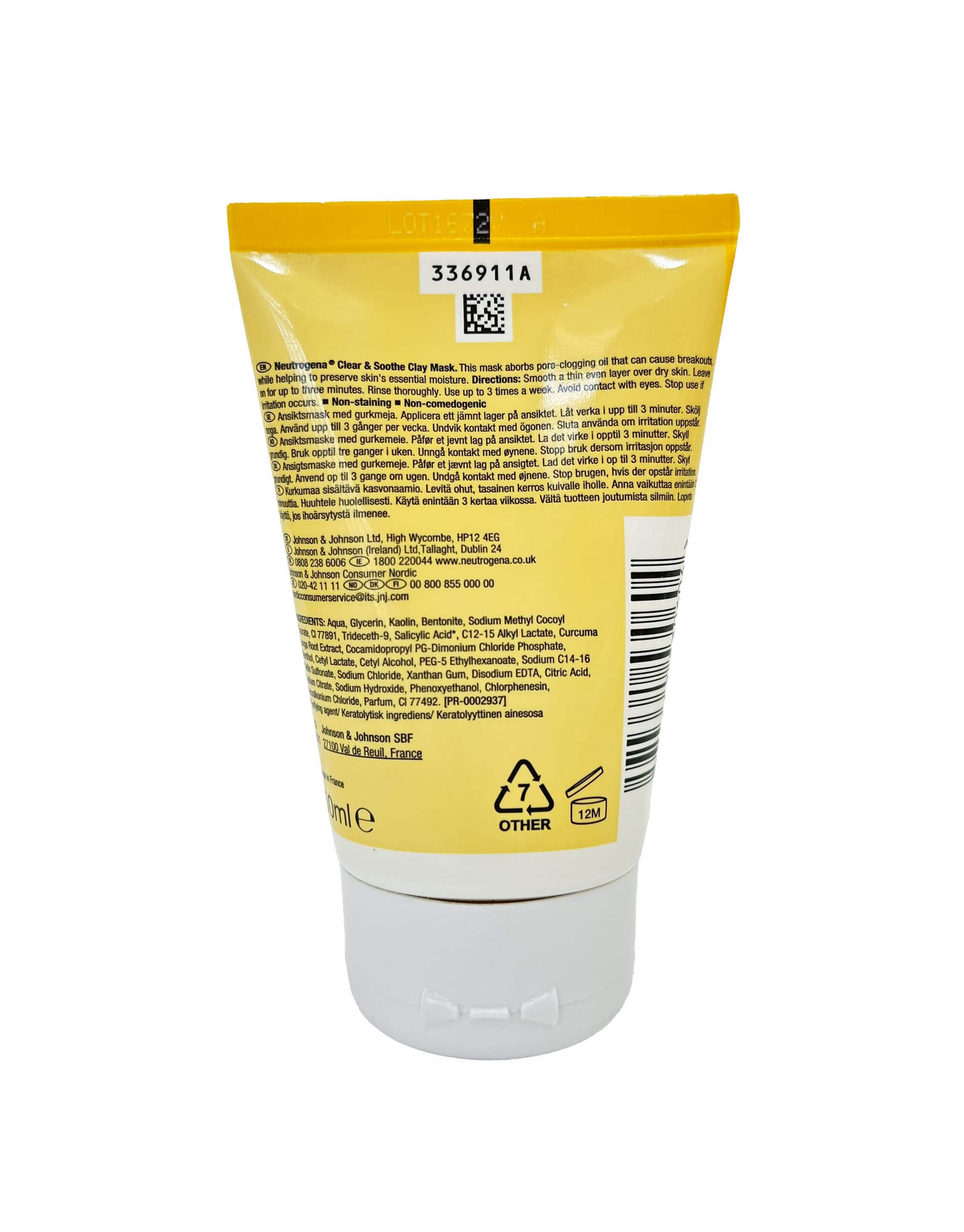 ماسک صورت عصاره زردچوبه Soothing Clear نوتروژینا پک 6 عددی — تصویر ۲