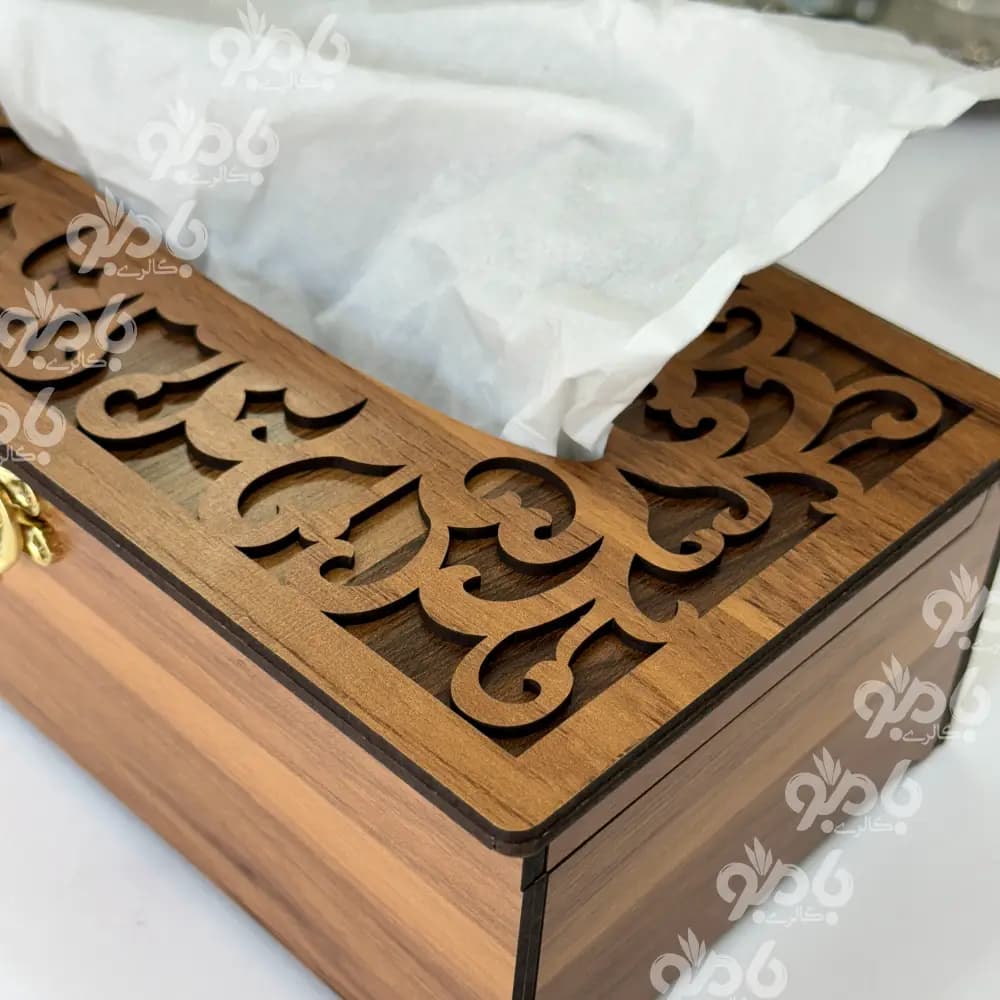 جادستمال تک چوبی لولایی لیزری طرحدار — تصویر ۴