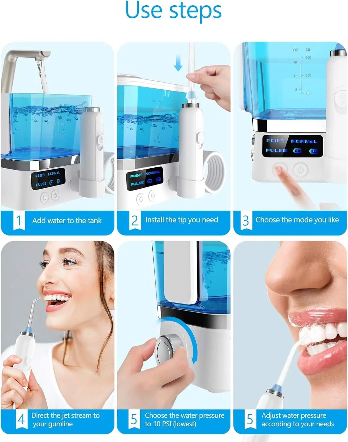 واترجت شستشو و جرم گیر دهان و دندان یانگدو YOUNGDO oral irrigator مدل YXY-880 میلی لیتر 600 — تصویر ۷