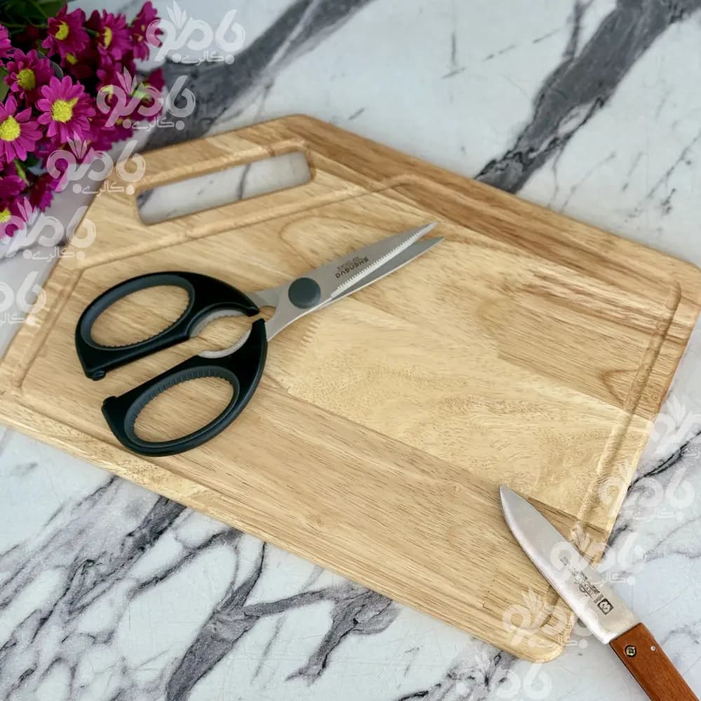تخته گوشت مستطیل رابر23*24 دسته کج