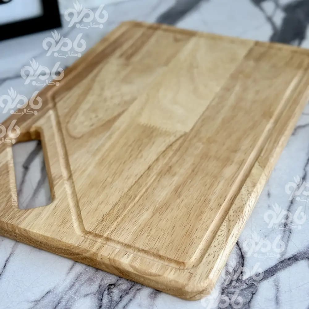 تخته گوشت مستطیل رابر23*24 دسته کج — تصویر ۳