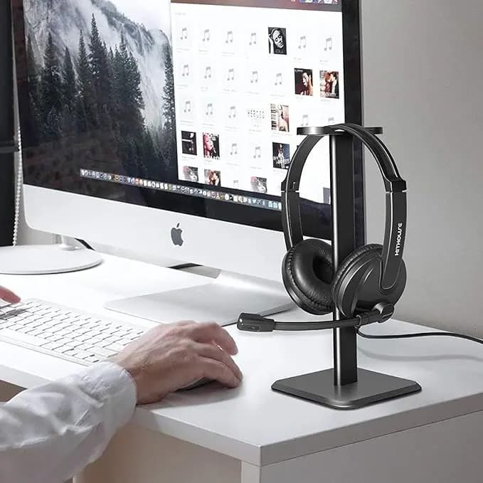 هدفون با کیفیت USB لپتاپ و کامپیوتر و مراکز تماس تلفن KITHOUSE کیت هاوس PC-3033 — تصویر ۴