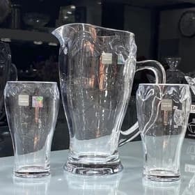 پارچ و لیوان 6نفره کریستال کن کن