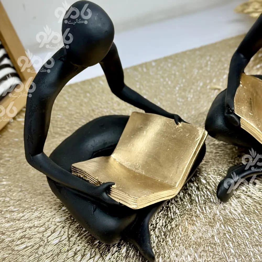 مجسمه رزین 2سایز کتابخوان جفتی — تصویر ۲