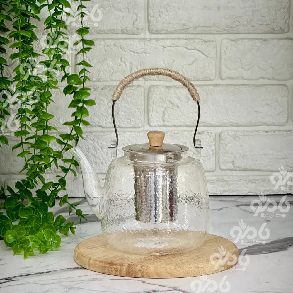 قوری پیرکس 750میل یخی دسته کنفی