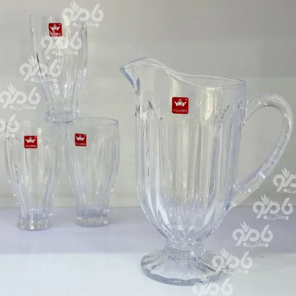 پارچ و لیوان شیشه ای جنوا ساده یوجینگ — تصویر ۲