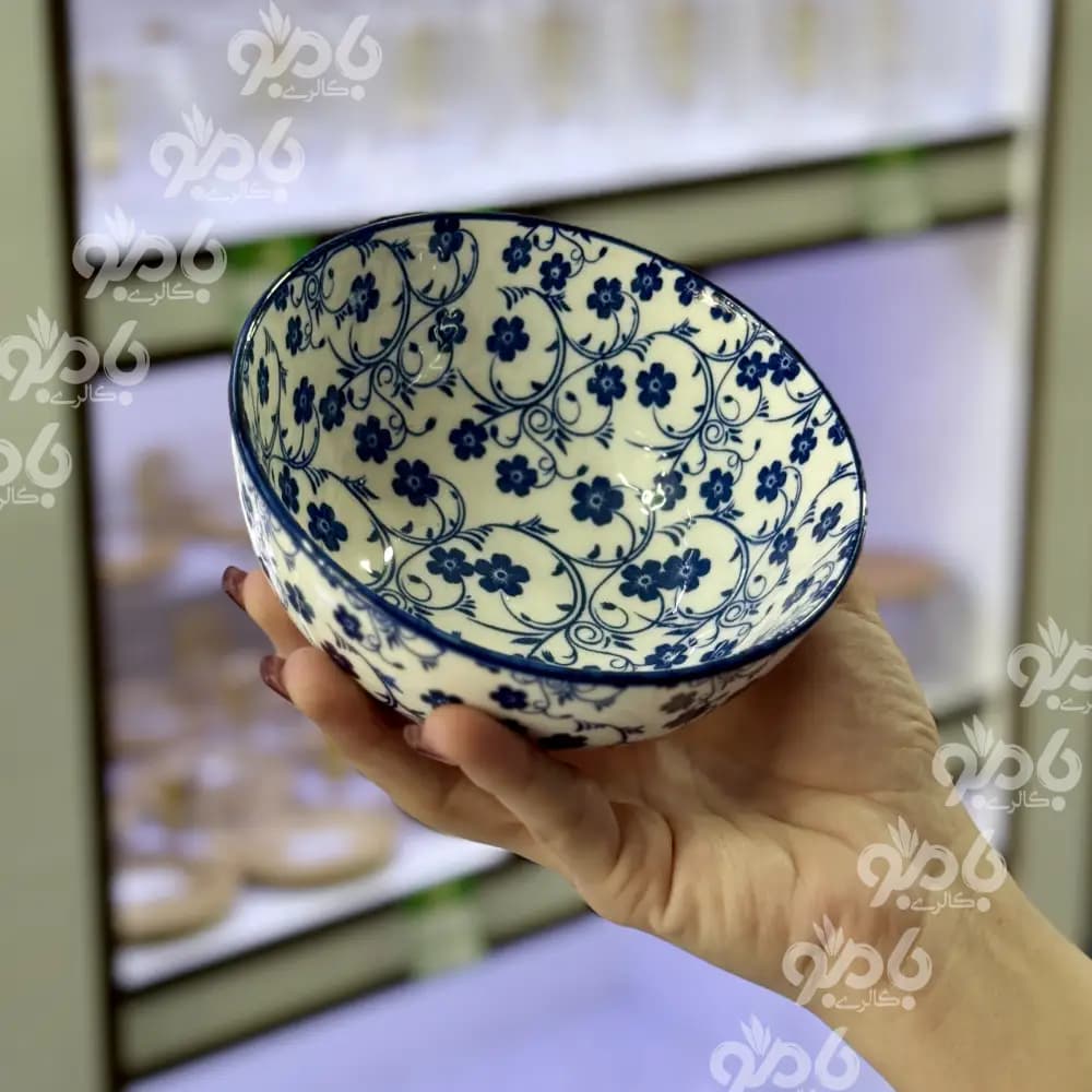 ست گل آبی جدید پیاله ماست 13سانت کد52 — تصویر ۲
