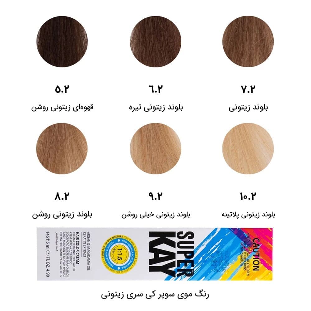 رنگ مو سوپرکی بلوند زیتونی (7.2) حجم 145 میل Matt Blonde — تصویر ۲