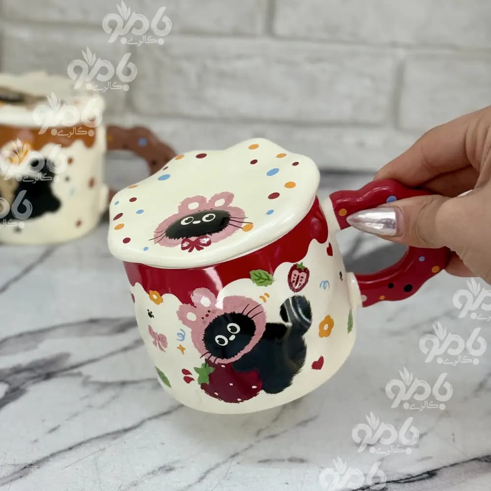 ماگ سرامیکی گربه گیلاسی کوکی 153 — تصویر ۳