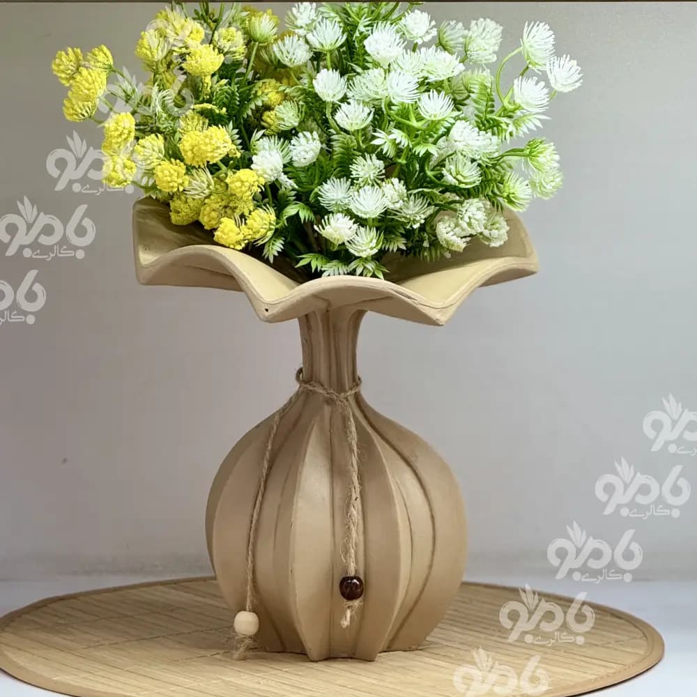 گلدان رزین پهن 27سانت کد102