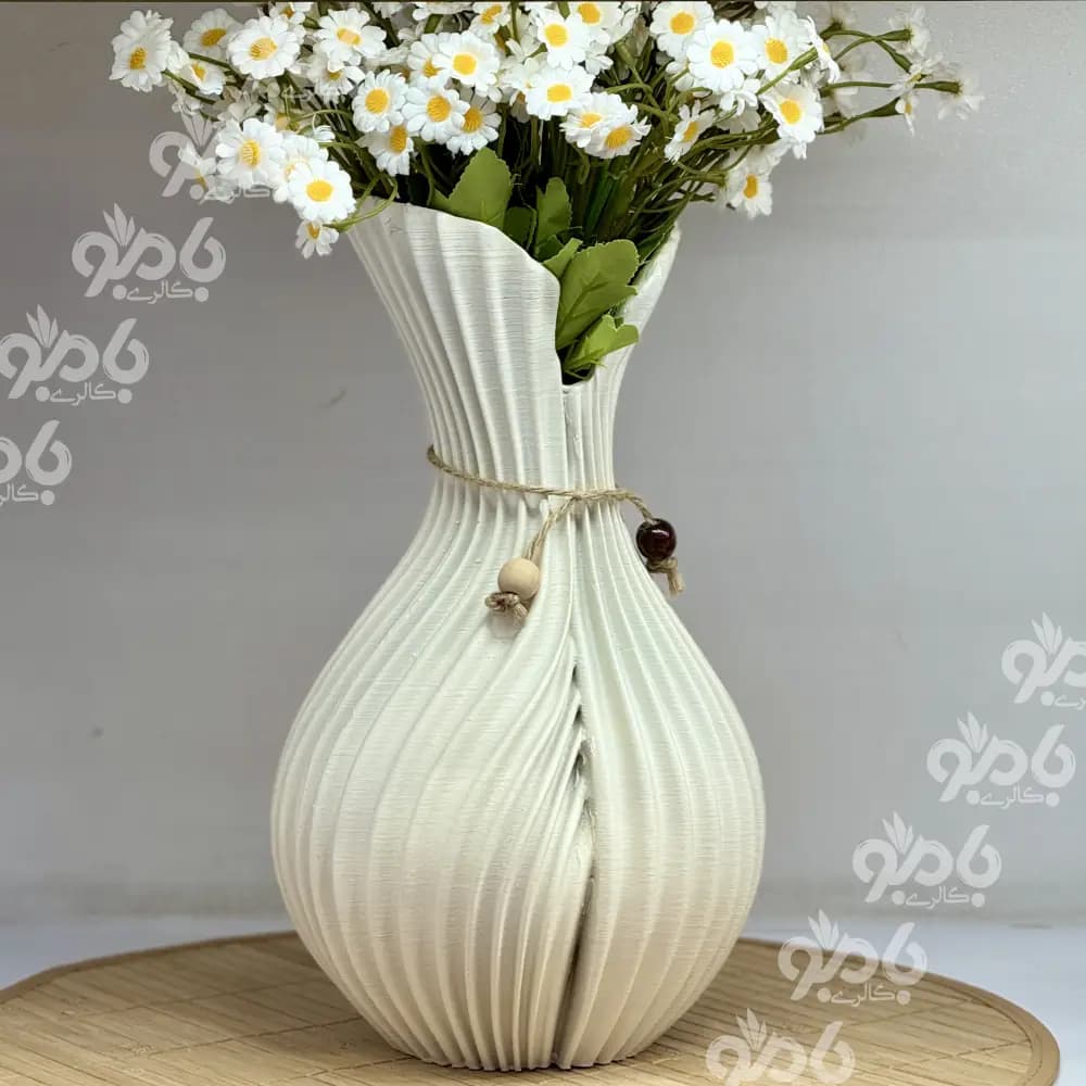 گلدان رزین تکی پری چین دار