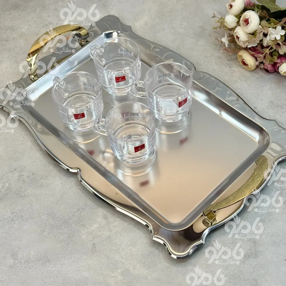 سینی استیل فریکوک مستطیل2رنگ 0064 — تصویر ۲