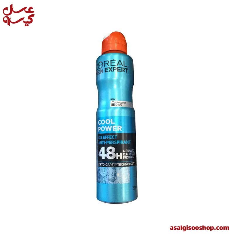 اسپری دئودورانت مردانه لورآل کول پاور حجم ۲۵۰ میل | L’Oréal Men Expert Cool Power Deodorant Spray 250ml | کد2910
