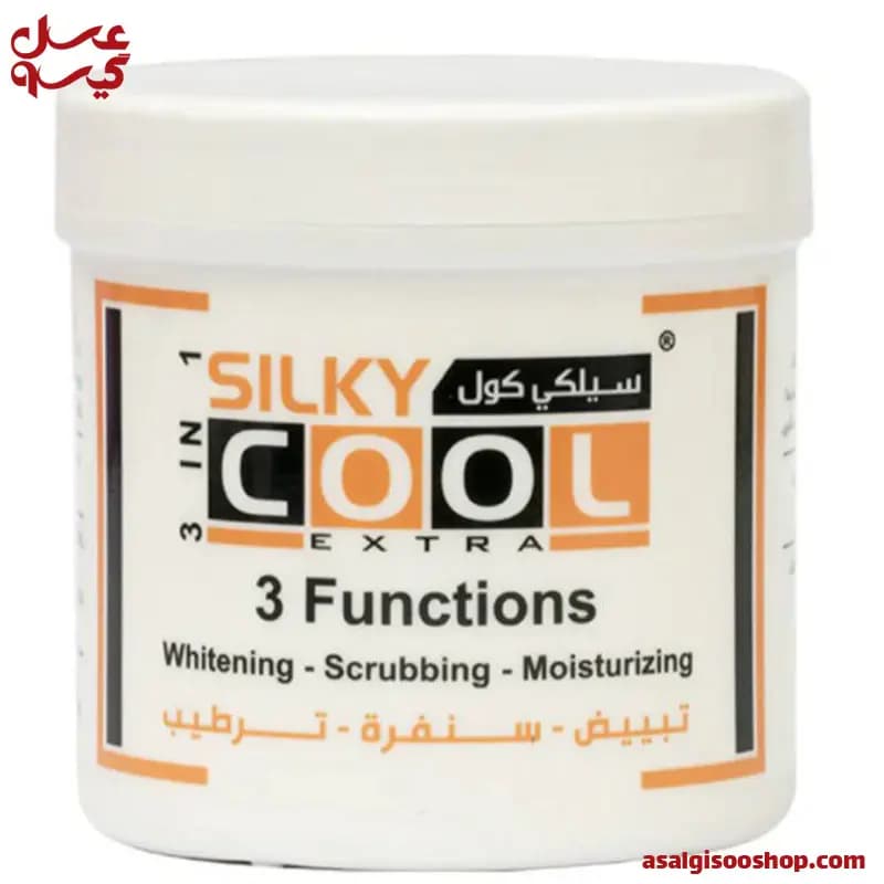 کرم و اسکراب لایه‌بردار و سفیدکننده ۳ در ۱ سیلکی کول حجم ۵۰۰ میل | Silky Cool 3 in 1 Whitening & Exfoliating Face Cream 500ml | کد 2896