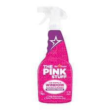 شیشه پاک کن و پاک‌کننده سطوح شیشه‌ای The Pink Stuff Window and Glass Cleaner with Rose Vinegar 750ml اروپایی
