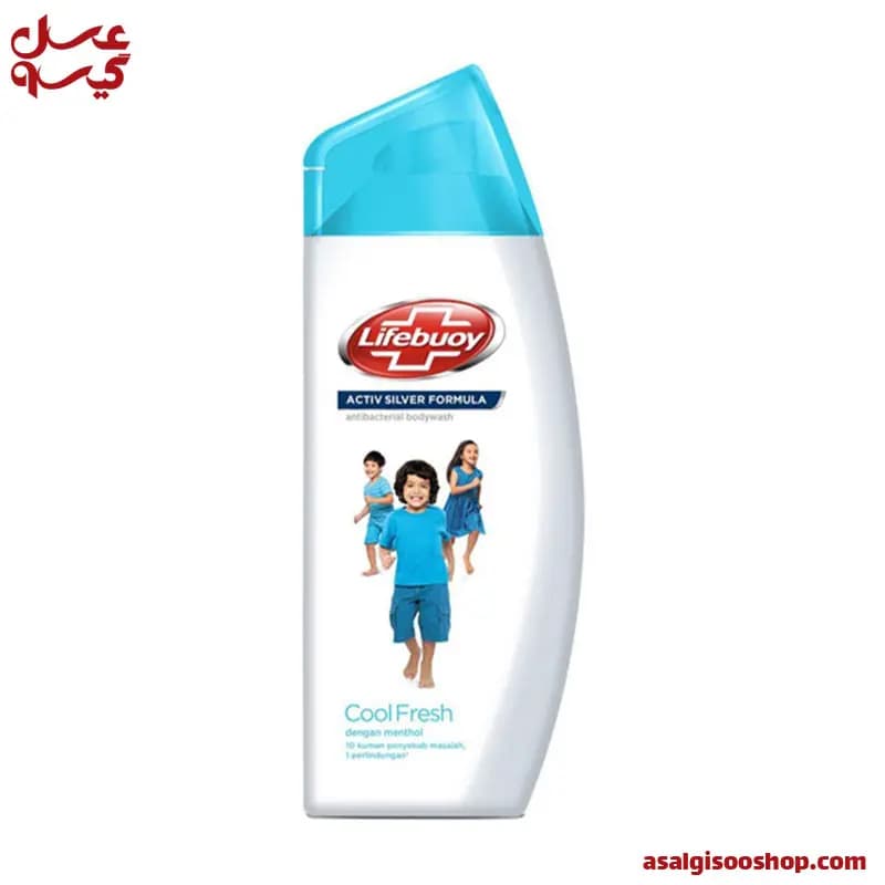 شامپو بدن آنتی باکتریال لایف بوی نقره‌ای حجم 300 میلی‌لیتر | Lifebuoy Silver Shield Antibacterial Body Wash 300ml | کد 2867