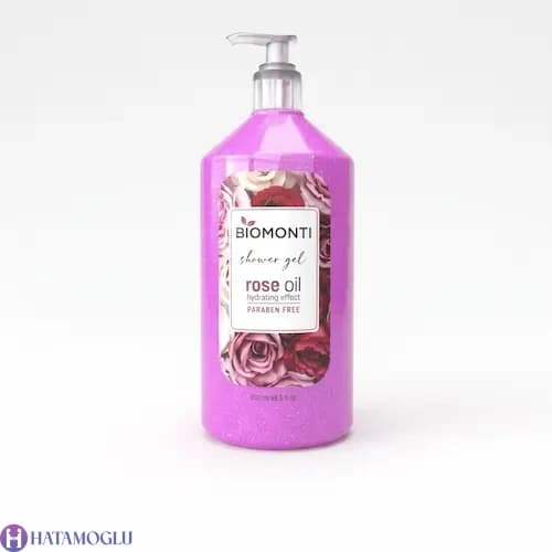 شامپو بدن بیومونتی Biomonti مدل Rose Oil حجم 1000 میلی لیتر