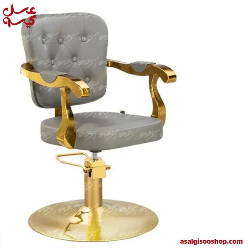 صندلی کوپ 5068 جک پدالی Gold صنعت نواز |Sanat Navaz Barber & Beauty Chair |کد 2826