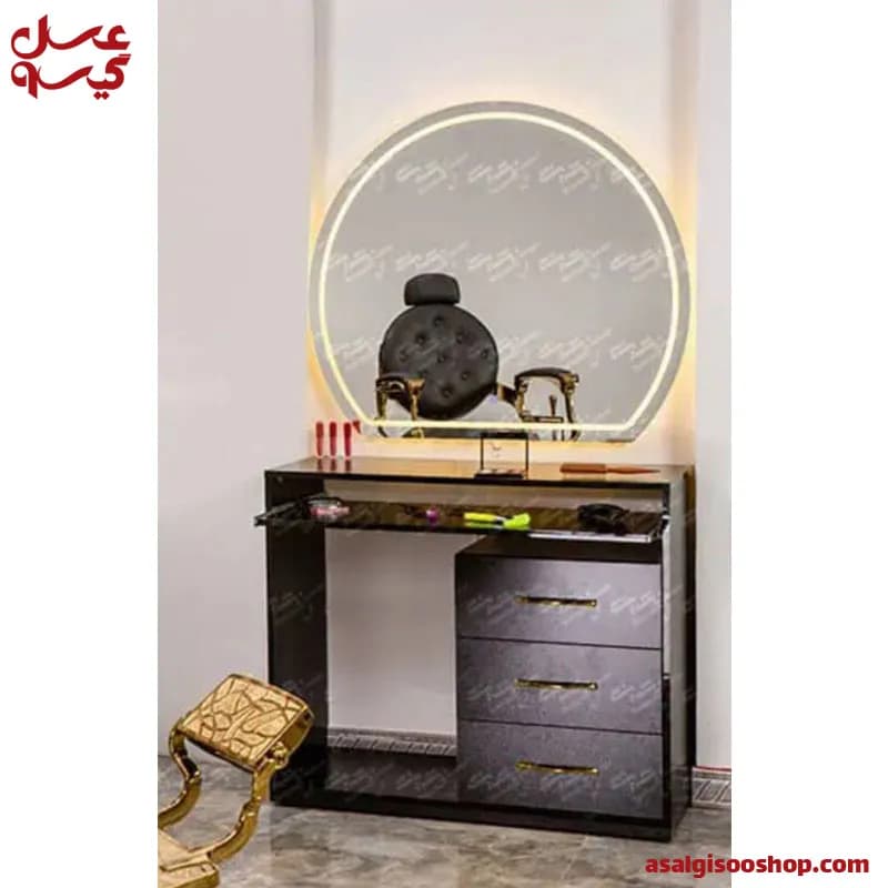 آینه دیواری فلزی بک‌لایت دار مدل 9051 صنعت نواز |Sanat Navaz Wall Mirror with Metal Frame LED Backlight | کد 2807