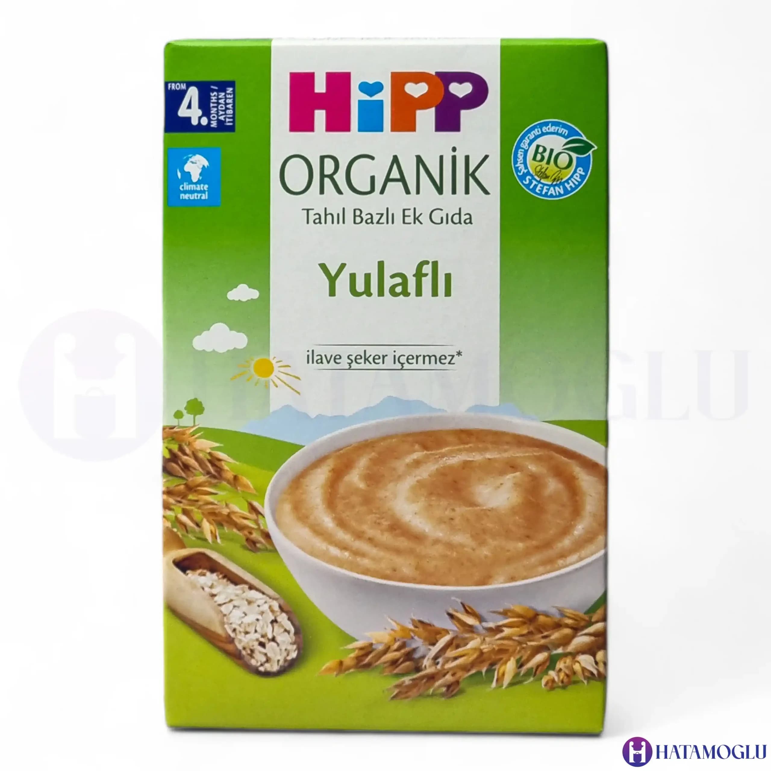 سرلاک ارگانیک هیپ HIPP جو دوسر مدل yulafli بدون شکر اضافه