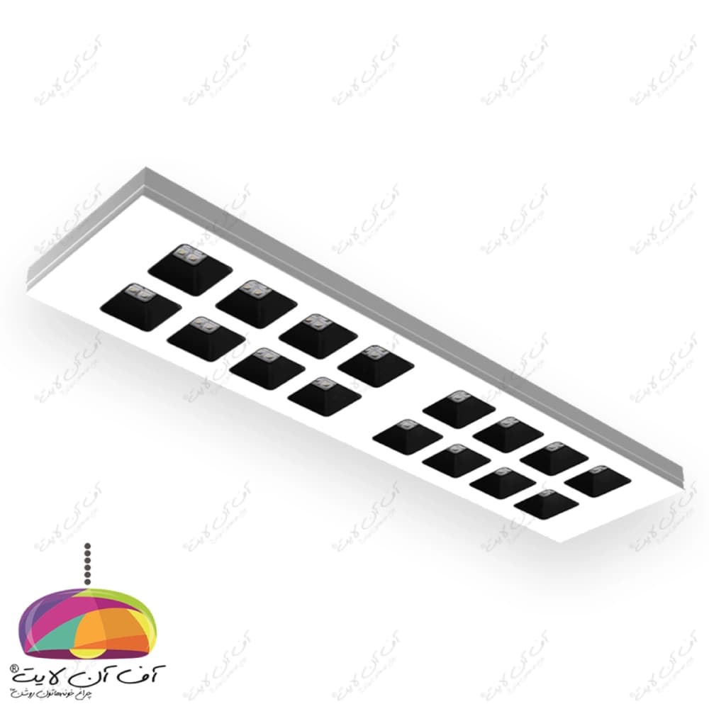 چراغ سقفی LED روکار 48 وات 120×30 مدل برلیانس مازی نور — تصویر ۵