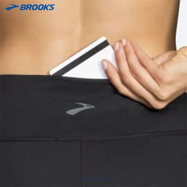 نیم لگ ورزشی زنانه مشکی بروکس Brooks Greenlight Tight — تصویر ۹