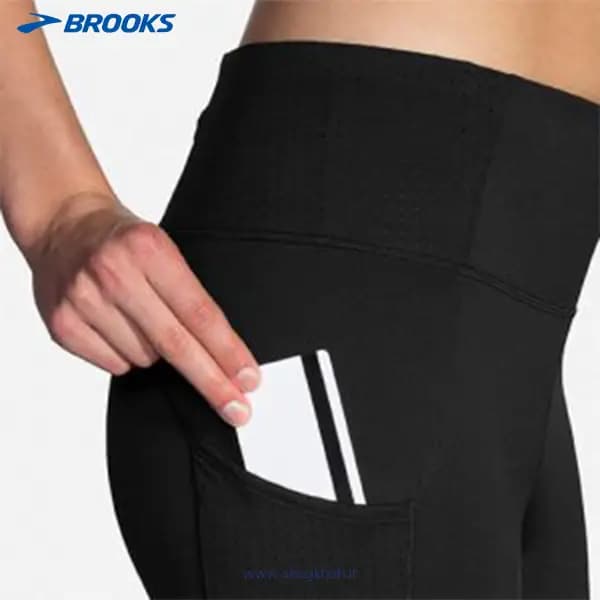 نیم لگ ورزشی زنانه مشکی بروکس Brooks Method 1/2 Crop Tight — تصویر ۱۰