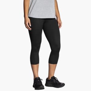 نیم لگ ورزشی زنانه مشکی بروکس Brooks Greenlight Capri — تصویر ۳