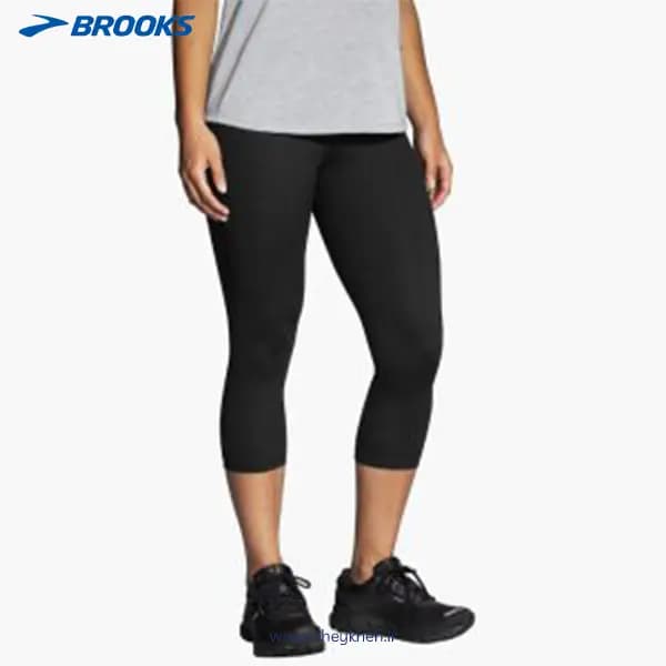 نیم لگ ورزشی زنانه مشکی بروکس Brooks Greenlight Capri — تصویر ۷
