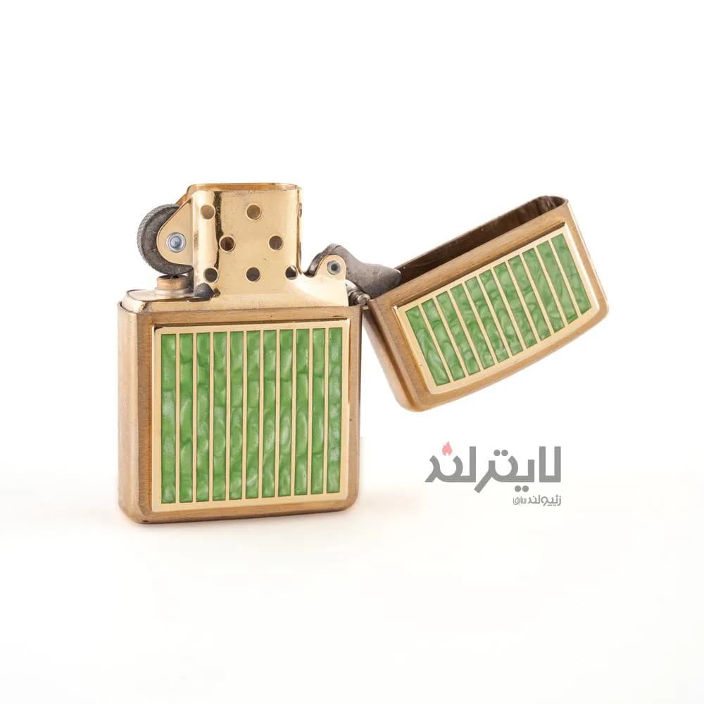 فندک زیپو کد ۲۸۴ مدل Green Marble — تصویر ۳