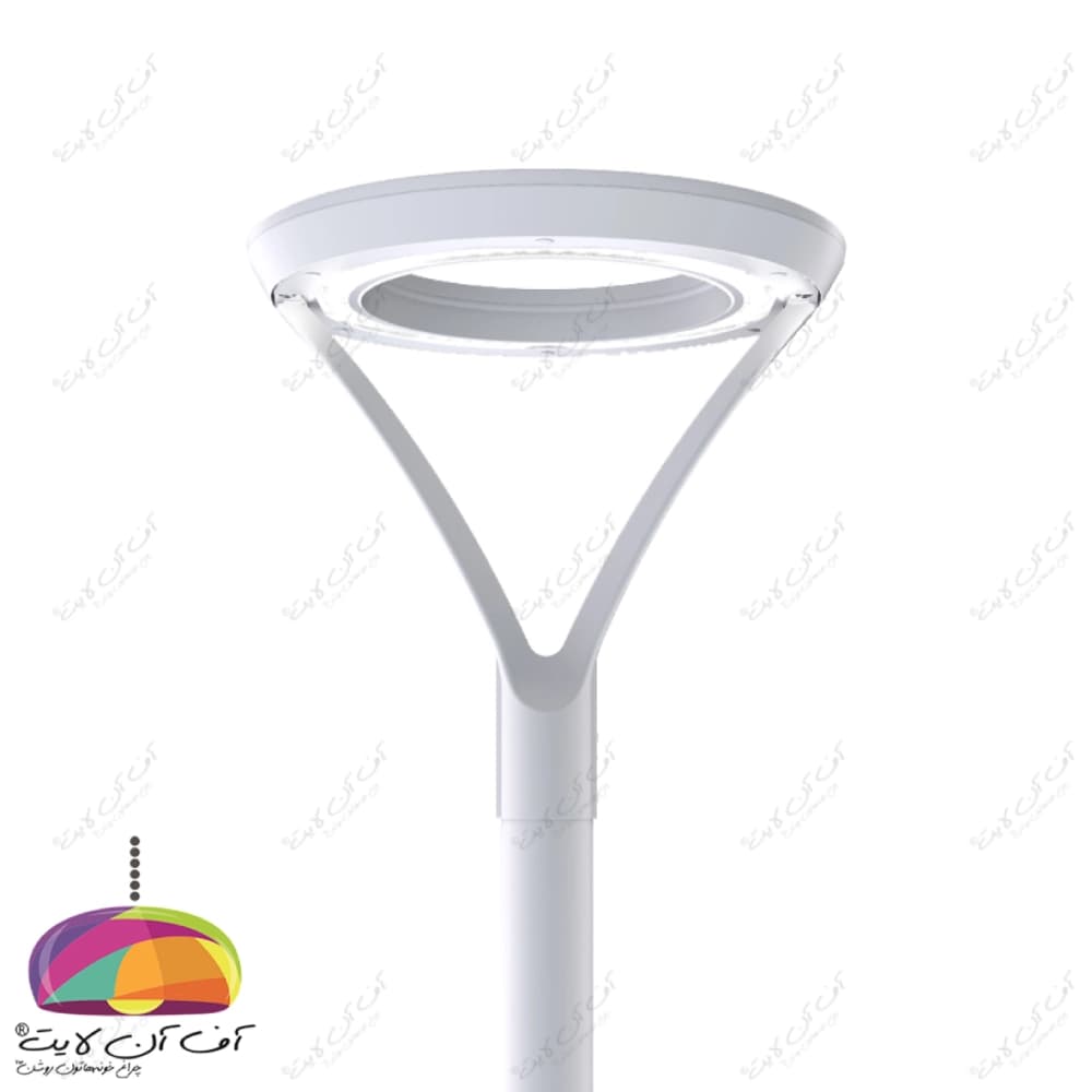 چراغ پارکی LED مدل سایرس 66 وات بدنه سفید مازی نور