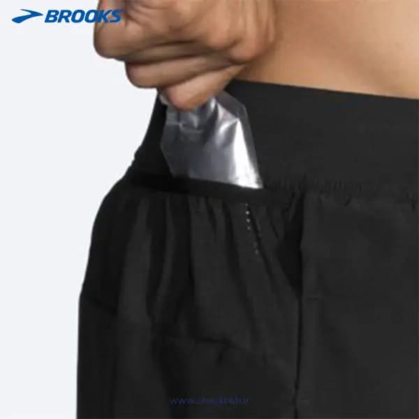 شورت ورزشی مردانه مشکی بروکس Brooks Sherpa 5″ Short — تصویر ۹