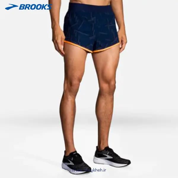 شورت ورزشی مردانه سرمه ای بروکس Brooks Sherpa 3″ Split Short — تصویر ۹