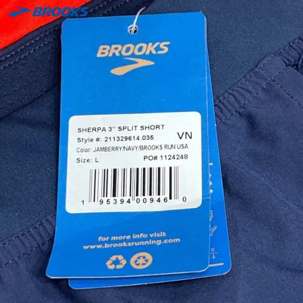 شورت ورزشی مردانه سرمه ایی قرمز بروکس Brooks Sherpa 3″ Split Short — تصویر ۱۱