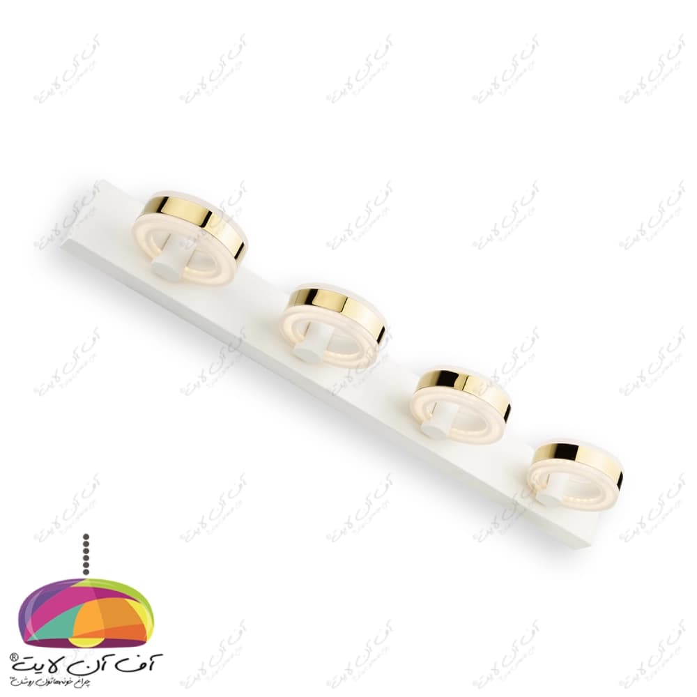 چراغ بالا آینه چهار شعله مدل A50 بدنه سفید