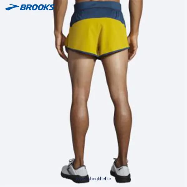 شورت ورزشی مردانه زرد طلایی بروکس Brooks Sherpa 3″ Split Short — تصویر ۱۰
