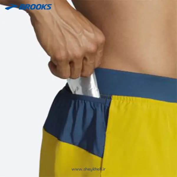 شورت ورزشی مردانه زرد طلایی بروکس Brooks Sherpa 3″ Split Short — تصویر ۱۲