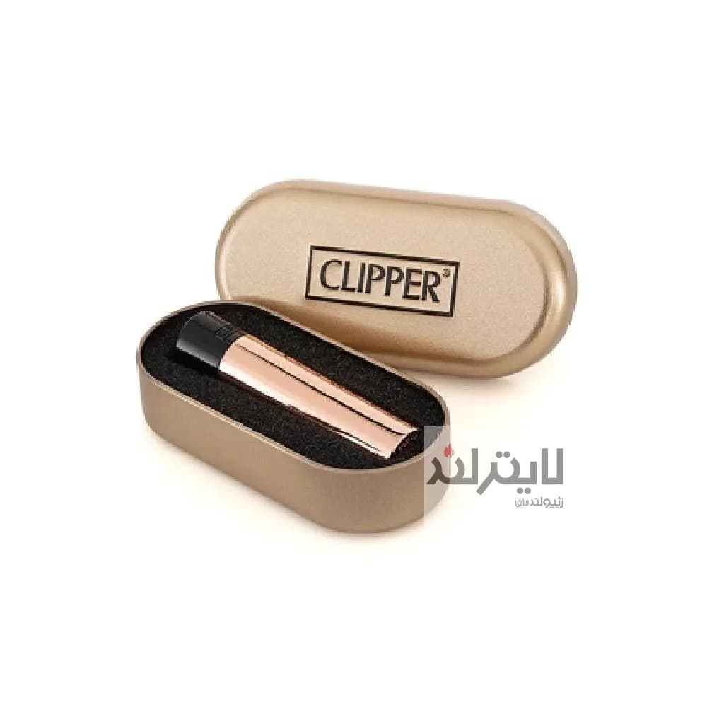 فندک گازی کلیپر مدل Clipper Black Rose- black rosegold — تصویر ۲