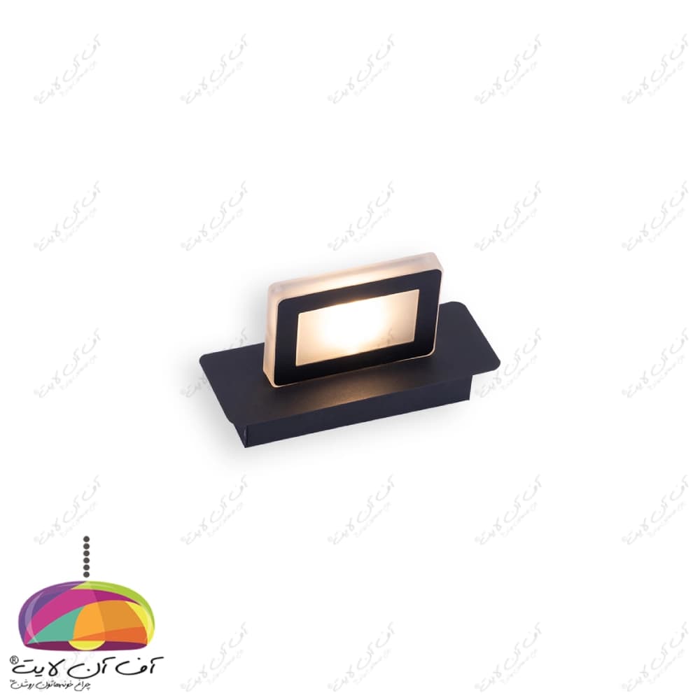 چراغ بالا آینه تک شعله 7 وات مدل A34 بدنه مشکی