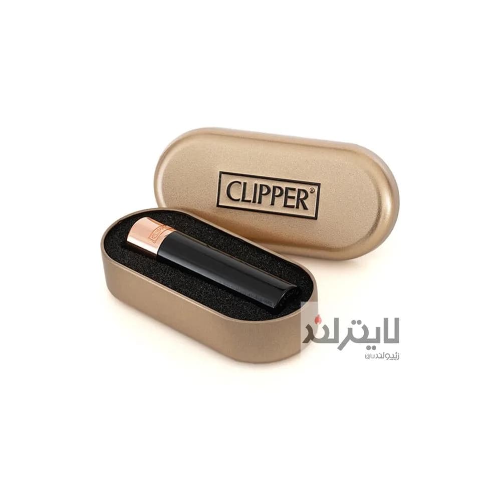 فندک گازی کلیپر مدل Clipper Black Rose-rosegold black — تصویر ۲